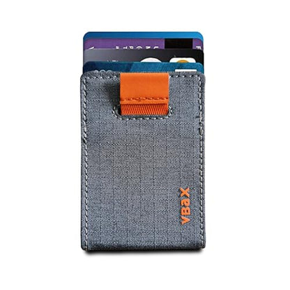RFID Minimalist Slim Wallet for Men and Women, Holds Up to 12 Cards, Cash, Key Thin and Lightweight Credit Card Holder (Grey Microfiber – Ember Edition) - color: Grey Microfiber – Ember Edition