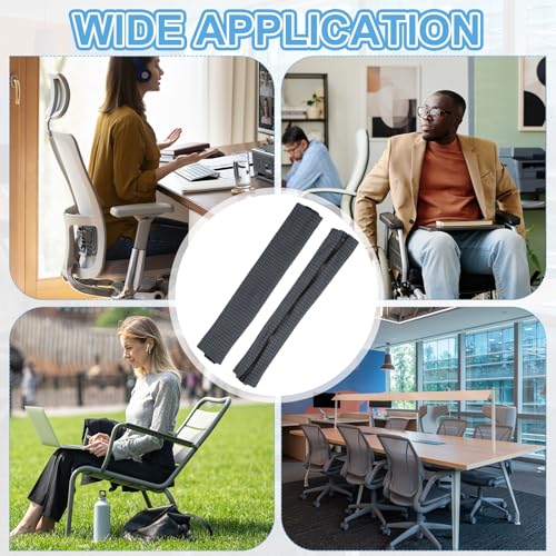 PATIKIL 18x4.3 in Office Chair Armrest Covers, 1 Pair Office Chair Arm Covers Long Computer Chairs Arm Rest Cover with Zipper Removable Rest Slipcover Hand Rest Protector, Dark Gray - color: Dark Gray, size: 18"