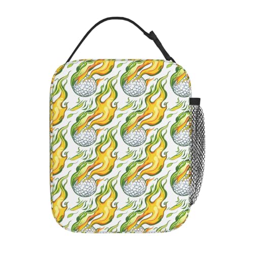 Insulated Lunch Box for Kids Boys Girls, Reusable Lunch Bag for School, Office, Work, Picnic, Travel, Golf Ball Lunch Box - color: lunch box 79
