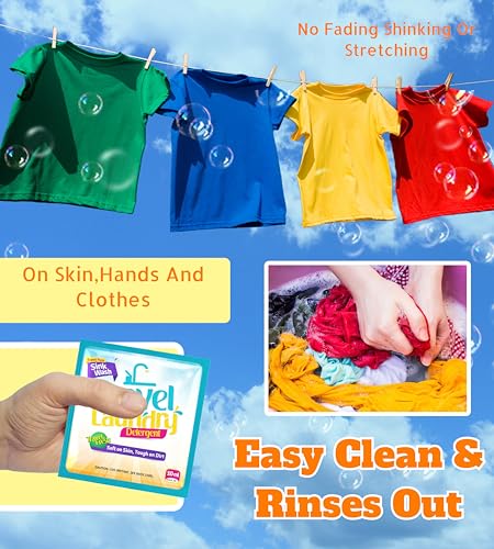 TidyFriend Sink Travel Laundry Detergent 10 ml, 16 Pack Effective Travel Detergent Packets for Sink Washing, Lightweight Must Haves Laundry Essentials - size: 16 Pack