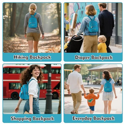 AOTIAN Mini Nylon Women Backpacks Casual Lightweight Small Daypack for Girls - color: Mini Wake Blue