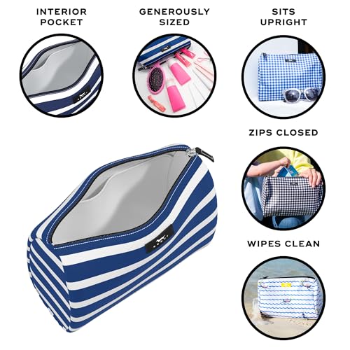 SCOUT Packin' Heat Toiletry Bag - Makeup, Toiletry & Cosmetic Bag, Fits Full Size Items, Inside Pocket, Water-Resistant, Zips Closed - color: Nantucket Navy