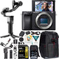 Sony a6400 Mirrorless Camera Body ILCE-6400/B 4K APS-C Filmmaker's Bundle Including DJI RS 3 Mini Gimbal Stabilizer Kit + Deco Gear Photography Backpack + 64GB High Speed Card & Software - style: Camera Only + DJI RS 3 Mini Gimbal Kit