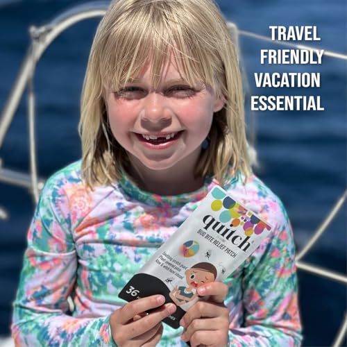 Quitch Mosquito Bite Itch Relief Patch, After Bite Insect Bite Treatment, Anti Itch Cream Alternative, Insect Bite Relief, Cruise, Travel and Camping Essential for Kids