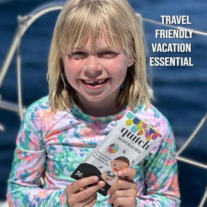 Quitch Mosquito Bite Itch Relief Patch, After Bite Insect Bite Treatment, Anti Itch Cream Alternative, Insect Bite Relief, Cruise, Travel and Camping Essential for Kids