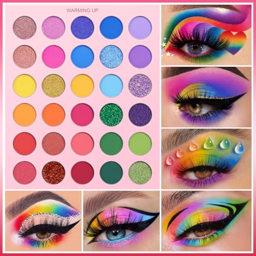 UCANBE Pretty All Set Eyeshadow Palette Pro 86 Colors Holiday Makeup Kit, Matte Shimmer Glitter Eye Shadows Highlighter Blush Contour All-in-One Make Up Pallet Christmas Valentines Gift Set - color: Palette D