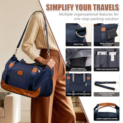 Cosbarn Luggage Sets 5 Piece with TSA Lock Spinner Wheels, Unisex Hard Case ABS Suitcase Set, Hardshell Lightweight Waterproof Travel Hardside Suitcases with Wheels for Women Men, Dark Blue - color: DarkBlue, size: 5 Piece Sets (20/24/28/Db/Tb)