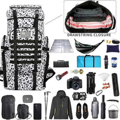Hiking Backpack for Men 70L/100L Camping Backpack Military Rucksack Molle 3 Days Assault Pack for Climbing | Camping Backpack - color: 70l-leopard