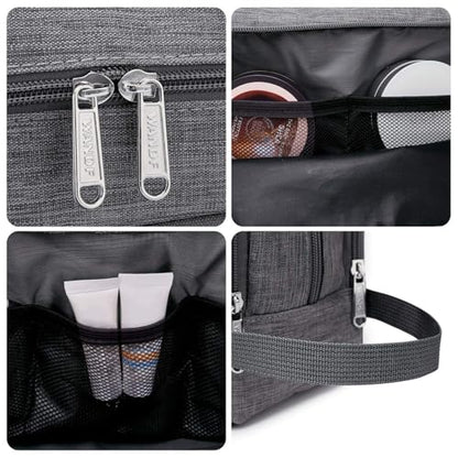 Toiletry Bag for Men Hanging Dopp Kit Water Resistant Shaving Bag Small Toiletry Bag for Traveling (Denim Grey) - color: Denim Grey