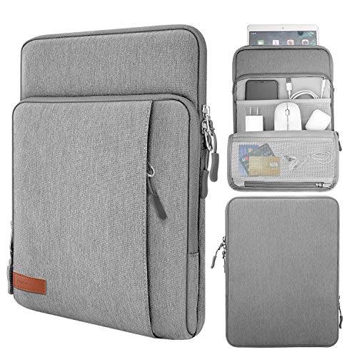 MoKo 9-11 Inch Tablet Sleeve Bag Carrying Case with Storage Pockets Fits New 11-inch iPad Air M4 2026/iPad Pro M5, iPad Pro/A16 11, iPad Air 5/4th 10.9, iPad 9/8th 10.2, Tab S8/S9 11, Light Gray - color: Light Gray, size: 9-11 Inch