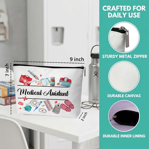Nurse Graduation Gifts for Women, Nurse Medical Makeup Bag Appreciation Birthday Gifts for Nurses, Medical Assistant Travel Cosmetic Pouch Bags with Zipper - B04 - style: Medical Assistant