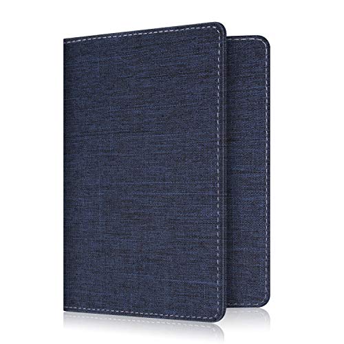 FINTIE Passport Holder, Slim Travel Wallet RFID Blocking Card Case Cover Passport Cover Protector Essentials with Credit Card Slots for Women/Men | Slim - color: Dark Blue