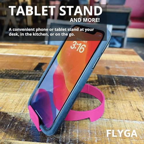 FLYGA Airplane Cup/Phone Holder Travel Accessory (Pink) Must Have Airplane Travel Essential Accessory for Flying Travel Gift Ideas