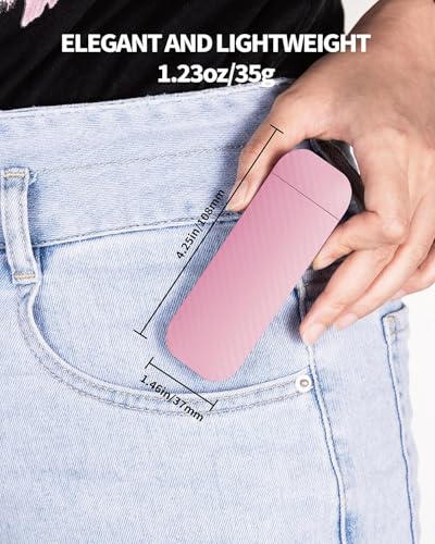 HEMONNKAM Book Reading Light, Rechargeable Clip on Booklight, Eye Caring 3 Color Temperatures & 5 Brightness Levels, Night Use for Bed, Long Lasting, Reading at Night in Bed, Pink - color: Pink