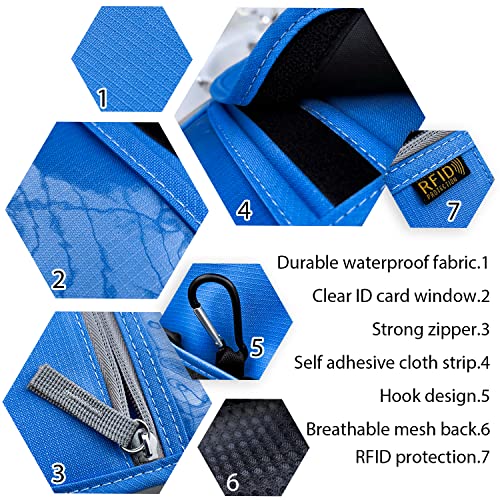 Travel Neck Wallet, RFID Blocking Passport Holder with Adjustable Neck Strap for Men and Women to Keep Cash, Credit Cards and Travel Documents Safe - Navy Blue - color: Navy Blue