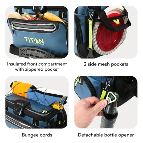 Titan by Arctic Zone Deep Freeze Cooler - Zipperless Hardbody Cooler - Deep Freeze Insulation, HardBody Liner, and SmartShelf - color: Marine Blue, size: 30 Can