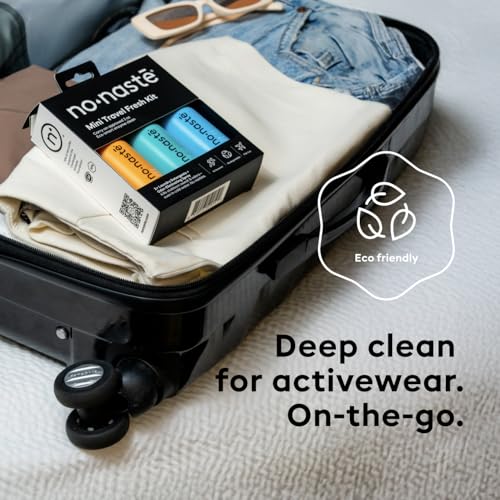 Nonaste Mini Travel Fresh Kit (3 Oz, Pack of 3) – TSA Approved Odor Eliminating Spray & Laundry Detergent Set Zen Fresh + Pure Clean – On-the-Go Odor Control for Travel, Gym & Outdoor Activities - size: 3 Fl Oz (Pack of 3)