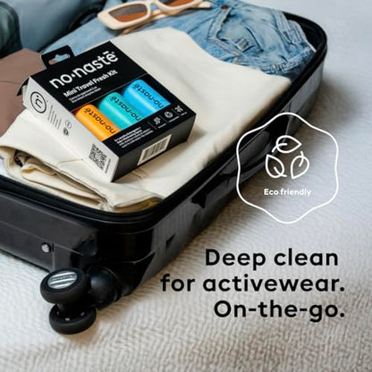 Nonaste Mini Travel Fresh Kit (3 Oz, Pack of 3) – TSA Approved Odor Eliminating Spray & Laundry Detergent Set Zen Fresh + Pure Clean – On-the-Go Odor Control for Travel, Gym & Outdoor Activities - size: 3 Fl Oz (Pack of 3)