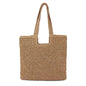 Straw Beach Tote Bag: Large Summer Boho Woven Bags - Rattan Handmade Shoulder Handbags for Women - color: Brown