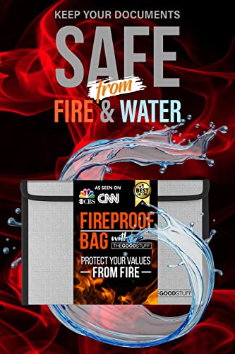 Fireproof Document Bag Envelope Size: 8" x 5" [2000°F Rated] Fireproof Cash Bags with Zipper Small Water and Fire Resistant Money Bag for Cash Storage, Fireproof Bags for Cash Fire Proof - style: Travel Wallet