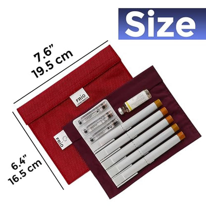 FRIO Cooling Wallet - Insulin Cooler for 45+ Hours of Stress Free On The Go - Red - XL - color: Red, size: XL