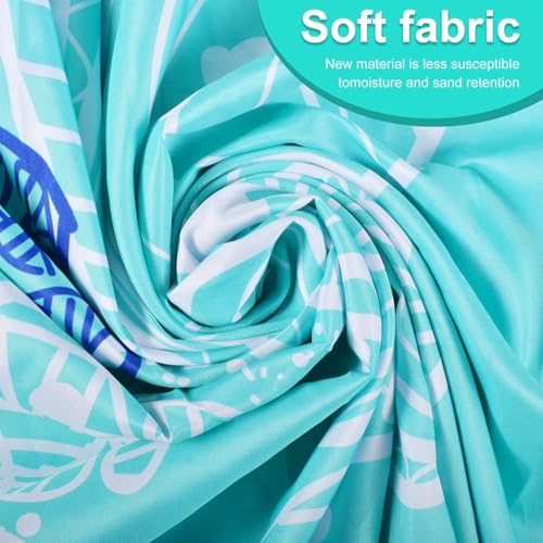 Packable Waterproof Picnic Blanket, Waterproof Beach Blanket Sandproof with Stakes, Large Foldable Beach Blanket Waterproof Sandproof, Sand Free Waterproof Beach Mat, 79x83 Inches