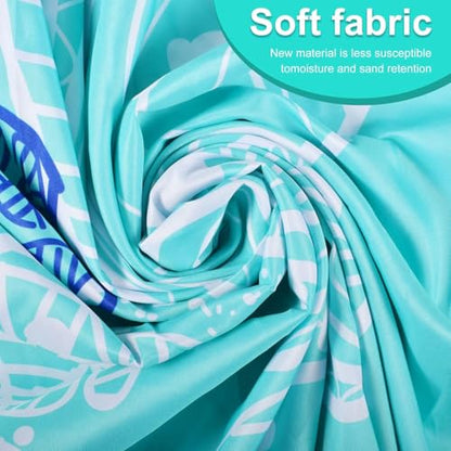 Packable Waterproof Picnic Blanket, Waterproof Beach Blanket Sandproof with Stakes, Large Foldable Beach Blanket Waterproof Sandproof, Sand Free Waterproof Beach Mat, 79x83 Inches