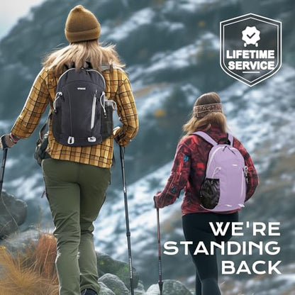 VPBAGE 15L Water-resistant Hiking Daypack, Small Backpack Travel Outdoor, Lightweight Packable Day Pack Carry On for Women Men Adults - color: Navy Blue