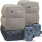 3 Height Travel Foot Rest - 2-Pack | Gray Inflatable Foot Rest Pillow, Airplane Footrest for Flights, Car Seat Foot Rest, Plane Bed for Toddler Airplane Travel Essentials Kids Accessory