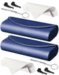 RayLove Ultimate Glasses Case Kit, Hard Shell Sunglasses and Eyeglass Case with Cleaning Cloth, Screwdriver, Ear Hooks - style: 2pack,dark Blue