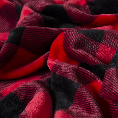 Carstens, Inc. Travel Blanket, Premium Compact 2-in-1 Airplane Blanket/Pillow, Red Buffalo Plaid - color: Red Buffalo Plaid