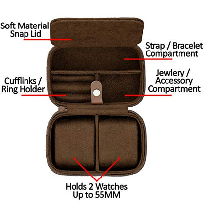 Gift Set 6 Slot Leather Watch Box with Valet Drawer - Luxury Watch Case Display Organizer, Microsuede Liner, Locking Jewelry Box, Mens Storage Boxes Holder Large Glass Top (Tan/Brown Gift Set) - color: 6 Slot - Tan/Brown Gift Set