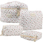 NATINSA Cute Makeup Bag for Women(2 Pcs), Travel Cosmetic Bags, Quilted Coquette Aesthetic Floral Toiletry Organizer Bag (42 - Red Rose/4PCS) - color: 42 - Red Rose/4PCS