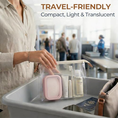 AIMAIAIMAI Compact Leakproof Travel Soap Case, Silicone Travel Soap Container, Portable Soap Box with Drainage Layer, Shatterproof Soap Holder for Bathroom, Gym (Pink) - color: Pink