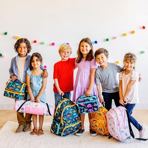 Wildkin Kids Two Compartment Insulated Lunch Bag – Keeps Food Hot or Cold, Easy-Clean Lining, Leak-Resistant & BPA-Free – Boys & Girls, Ideal for School, Travel & Daycare – Confetti Blue - color: Confetti Blue