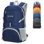 ZOMAKE Lightweight Packable Backpack 35L, Light Foldable Backpacks Water Resistant Collapsible Hiking Bag, Compact Folding Day Pack for Travel Camping(Navy Blue) - color: Navy Blue