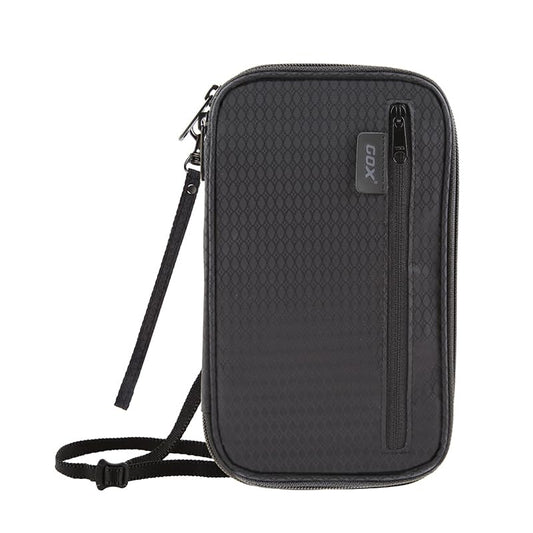 GOX Passport Holder for Travel Family RFID Neck Wallet for Traveling Women Travel Pouch for Passport and Documents with RFID Waterproof Zipper Passport Case (Black) - color: Black