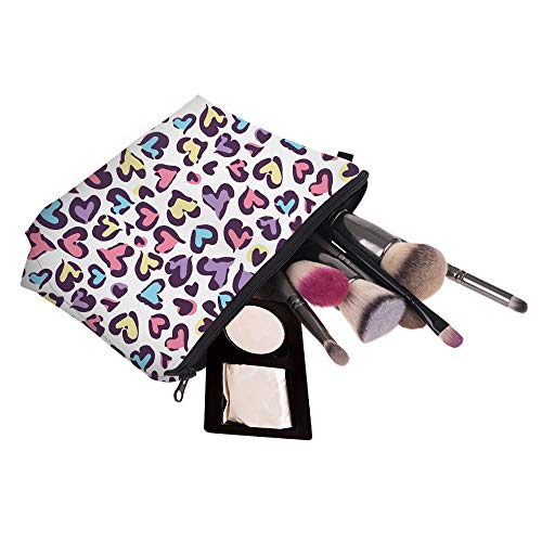 Cute Travel Makeup Bag Cosmetic Bag Small Pouch Gift for Women (Heart) - color: Heart