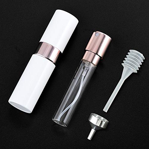 LISAPACK 8ML Atomizer Perfume Spray Bottle for Travel, Empty Refillable Cologne Dispenser, Portable Sprayer (White) - color: White