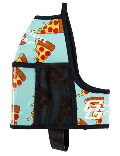 Half-Gallon Fitness Hydration Cover | Neoprene Insulated Cooling & Portable Gym Water Bottle Carrier | CASE with Storage Pockets - color: PIZZA AQUA