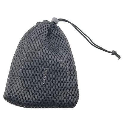 ZCZQC 6pcs Cell Phone Nylon Mesh Drawstring Pouch Bags Black Mesh Mobile Phone Data Cable Charger Storage Pouch Bag Portable Organizer
