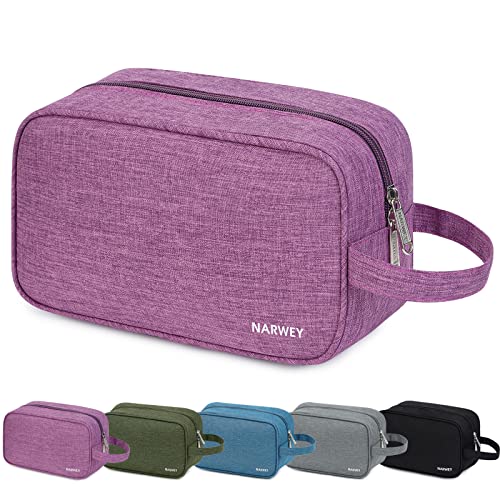 Narwey Travel Toiletry Bag for Women Traveling Dopp Kit Travel Bag for Toiletries Cosmetic Bag Makeup Bag Medicine Bag for Traveling (Dark Purple) - color: A-Dark Purple