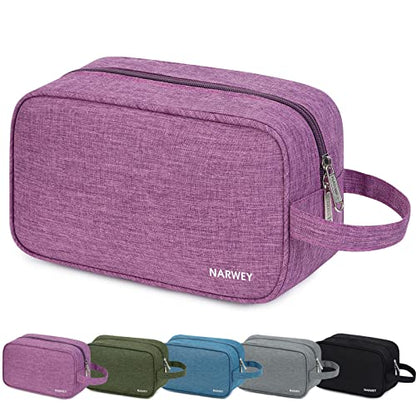 Narwey Travel Toiletry Bag for Women Traveling Dopp Kit Travel Bag for Toiletries Cosmetic Bag Makeup Bag Medicine Bag for Traveling (Dark Purple) - color: A-Dark Purple