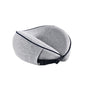 Travel Pillow 100% Pure Memory Foam Neck Pillow, Comfortable & Breathable Cover, Machine Washable, Airplane Travel Kit with 3D Contoured Eye Masks, Earplugs (Grey) - color: Grey