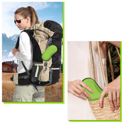 FINTIE Sunglasses Case, Hard EVA Shell Shockproof Sport Glasses Case with Metal Carabiner Travel Zipper Eyeglasses Holder - color: Emerald Green