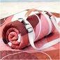 Genovega Waterproof Sandproof Beach Blanket Picnic Outdoor Camping Mat Rug Towel Oversized Extra Large Foldable Sand Free Resistant XL Giant Hawaii Honeymoon Essentials Summer Must Have Vacation Gift - color: Wave Red
