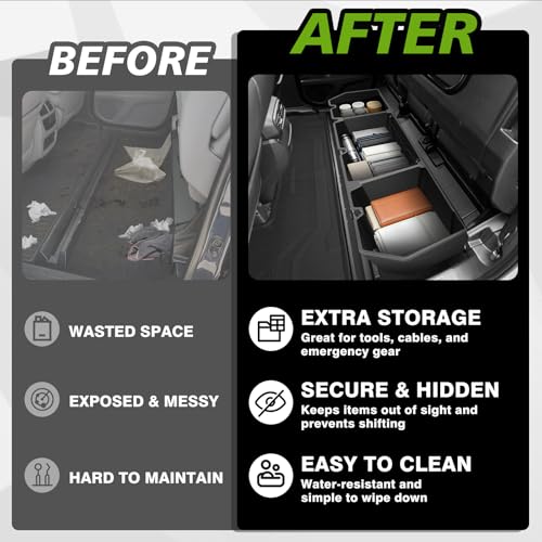 VaultsOnWheels Under Seat Storage Box Compatible with 2026 2025 2024 2023 2022 2017-2021 Honda Ridgeline Accessories Custom Fit Durable Detachable Rear Underseat Organizer - size: Ridgeline|2017+|Rear underseat storage
