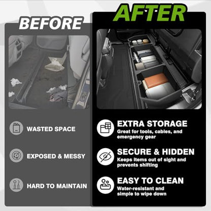 VaultsOnWheels Under Seat Storage Box Compatible with 2026 2025 2024 2023 2022 2017-2021 Honda Ridgeline Accessories Custom Fit Durable Detachable Rear Underseat Organizer - size: Ridgeline|2017+|Rear underseat storage
