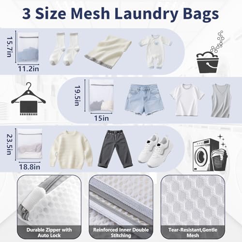 150L Laundry Bag Backpack with 3 Sizes Mesh Wash Bags and Shoulder Straps Foldable Clothes Hamper Bag with Drawstring Closure for College, Apartment, Laundromat（Black） - color: Black