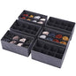 DIOMMELL 6 Pack Foldable Cloth Storage Box Closet Dresser Drawer Organizer Fabric Baskets Bins Containers Divider for Clothes Underwear Socks Lingerie Clothing, Dark Grey 00-0600 - color: Dark Grey